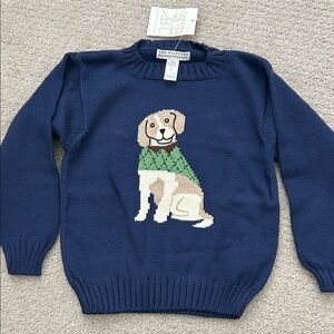 NWT Beaufort Bonnet Company navy dog sweater